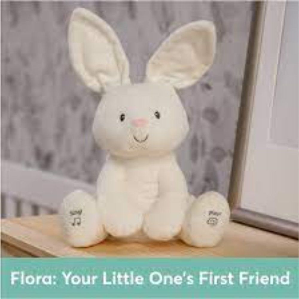 Baby Gund Flora the Bunny‎ Rabbit Musical Singing Animated Plush Toy 12"